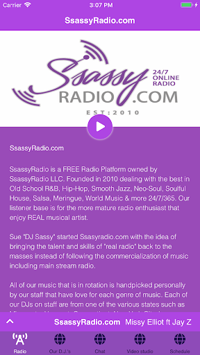 Screenshot SsassyRadio.com