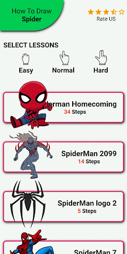 Screenshot How to draw Spider Boy easy