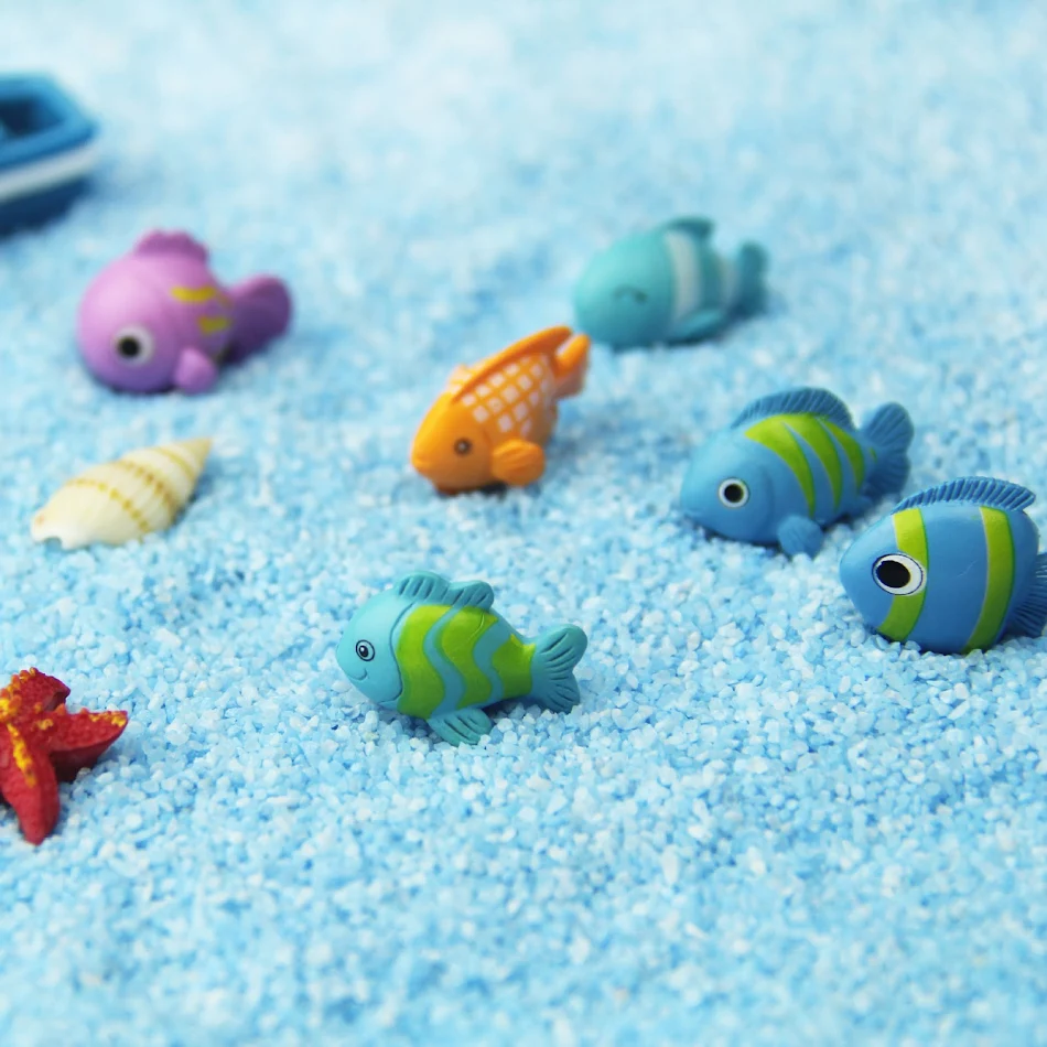 Fish Tank Waterscape Plastic Decoration Crafts Creative Fish Keychain Cartoon Fish DIY Micro Landscape Aquarium Decorati