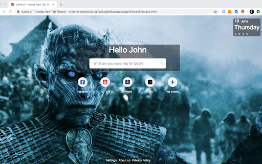 Game of Thrones New Tab Theme