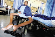 before his prime:
      
      
      
      A youth, whose knee and hip joints have been destroyed by inflammatory arthritis, sits on a wheelchair in hospital 
      
      
      
      Photo: THEO JEPTHA