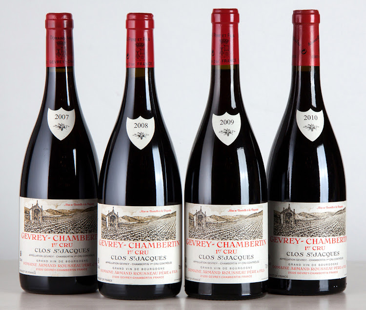 Wine: Lot 75: A four bottle lot of Gevrey-Chambertin 1er Cru Clos Sain Jaques.