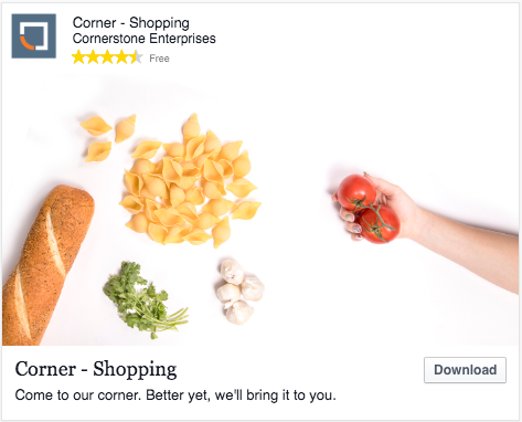 Example native app install creative
