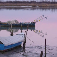 barche da pesca a fine giornata di 