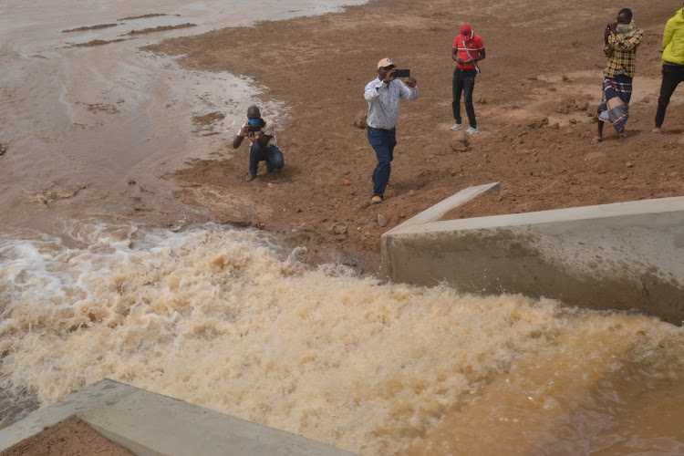 The new reservoir at Tana irrigation scheme which has a capacity of holding 200,000 cubic metres of water