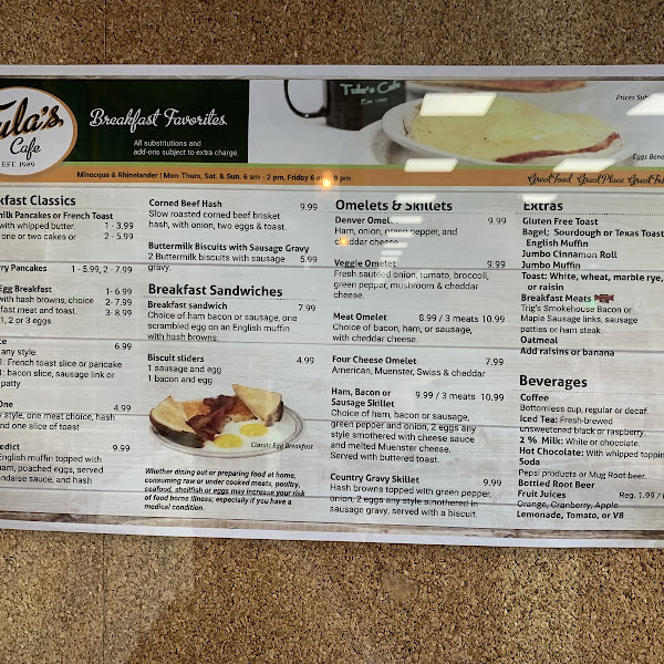 Breakfast Menu