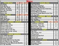 Tct- The Chef's Touch menu 1