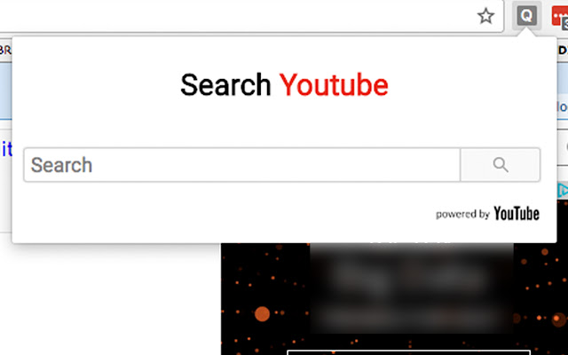 Quick Search Youtube chrome extension