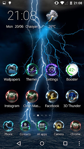 3D Thunder Tech Theme