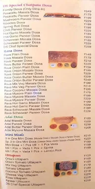 Ds Dosa Factory menu 1