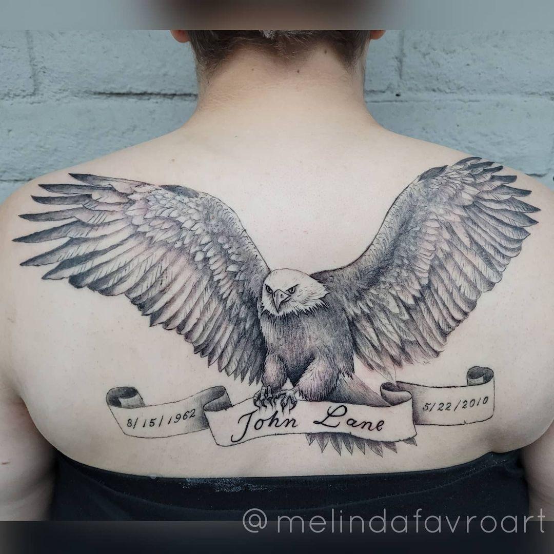 Eagle tattoos for back