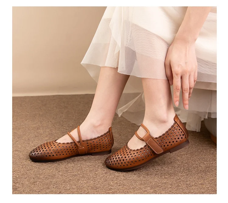 Title 5, Retro Damen Sandalen mit offenem Design, atmung...