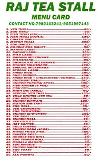 Raj Tea Stall menu 3