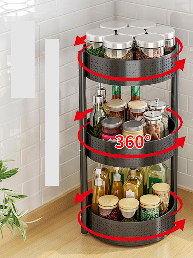 Title 4, Multi Layer Rotating Spice Storage Rack For Kit...