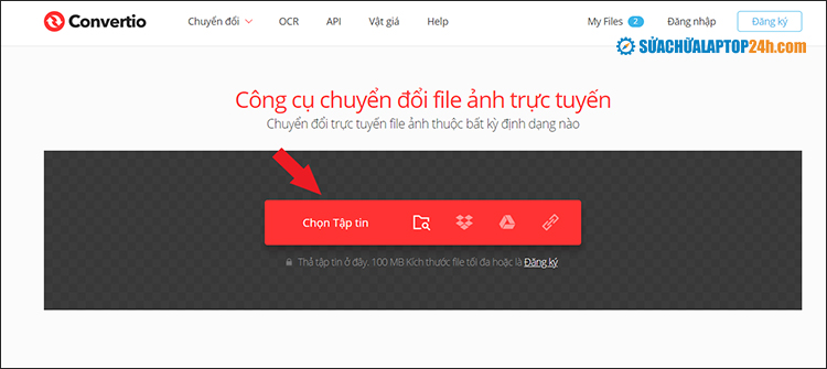 Bấm Chọn tập tin để mở file