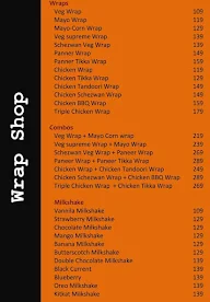 The Wrap Shop menu 1