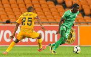 Lazarous Kambole and Bernard Parker during the CAF Confederation Cup match between Kaizer Chiefs and Zesco United on January 19 2019 in Johannesburg. 