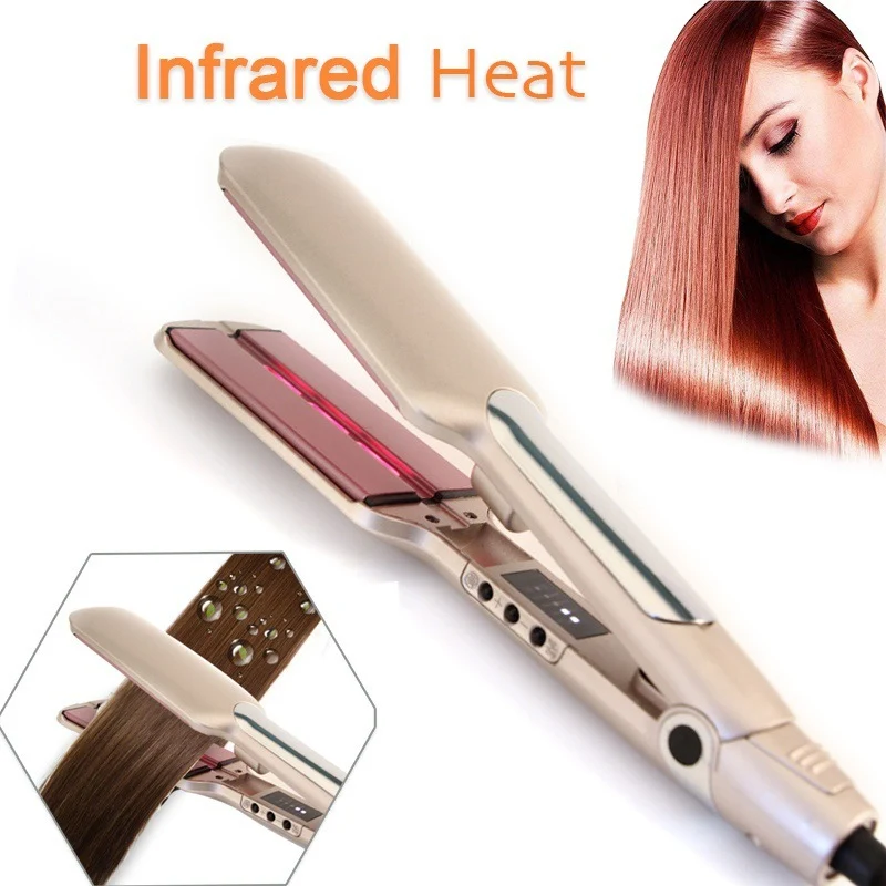 Infrared Splint for Straight and Curly Hair, Dual Purpose Inner Buckle, versatile styling for healthy and professional l