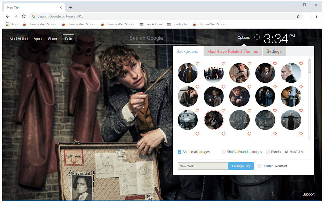 Fantastic Beasts 2 Custom New Tab