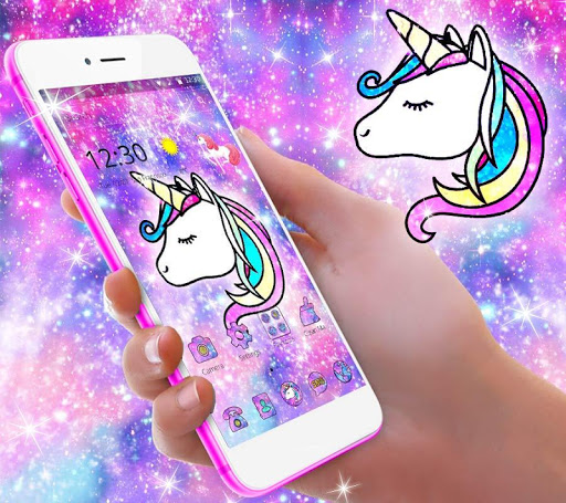 Galaxy Unicorn Shiny Glitter Theme