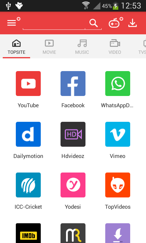 Android application Video Vidmate download Guide screenshort