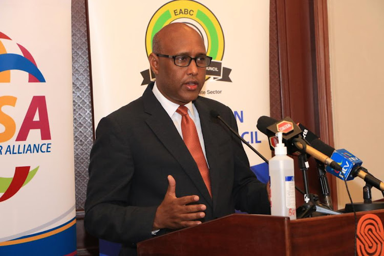 Adan Mohamed, the Chairperson of the EAC Council of Ministers and Cabinet Secretary for EAC and Regional Development