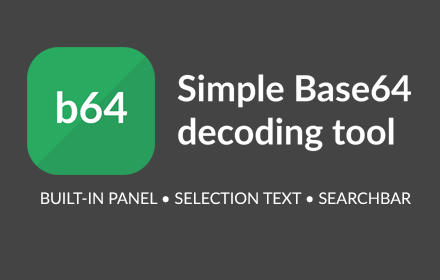 b64 - easy Base64 decoding small promo image