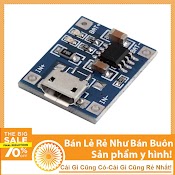 Mạch Sạc Pin Lithium 4.2V Tp4056 1A Micro Usb (Dùng Cho Pin 18650)