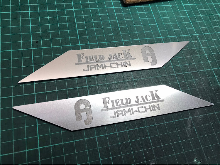 デリカD:5のインサートプレート・エンブレム・DIY・手作り・アルミに関するカスタム事例の投稿画像3枚目