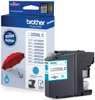 Blekk BROTHER LC225XLC HC cyan (Org.nr.LC225XLC)