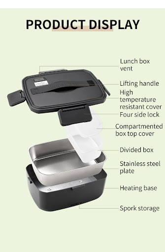 Title 9, Draagbare lunchbox met verwarming zonder wateri...