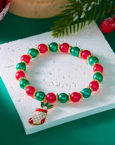 Bracciale natalizio donna con ciond - 3