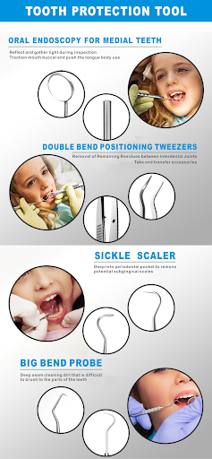 Title 2, 10 Piece Stainless Steel Dental Care and Cleani...