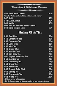 Chai & Chant menu 4