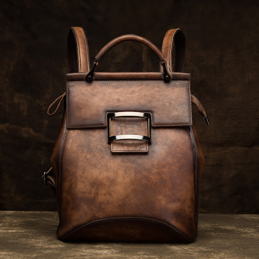Title 6, Color rubbing diagonal backpack for carrying ev...