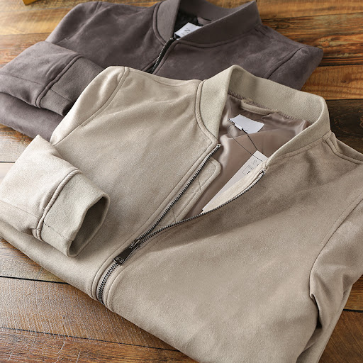 Title 2, Mens Suede Autumn Solid Color Casual Baseball ...