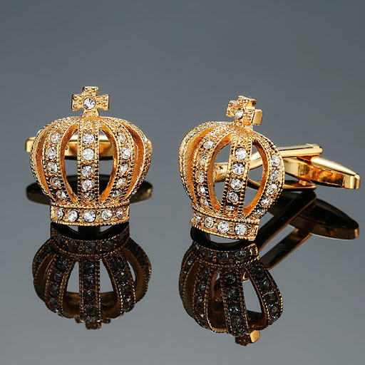 Title 5, Spirit Level Hourglass Crown Zircon Crystal Cuf...