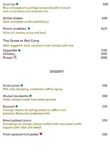 Cayenne - Mercure Hyderabad KCP menu 