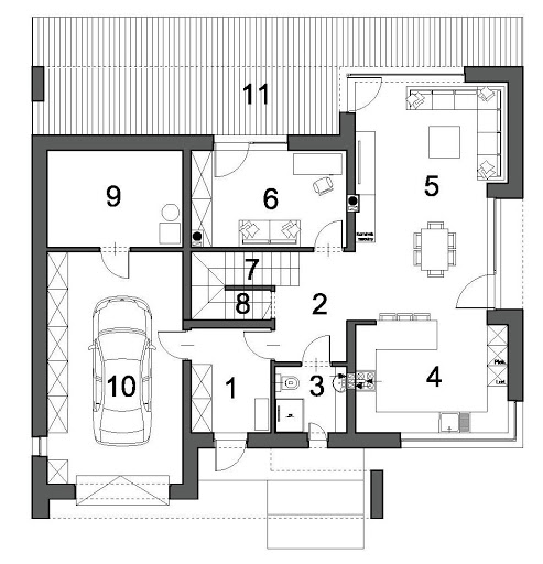 Modny D36 - Rzut parteru