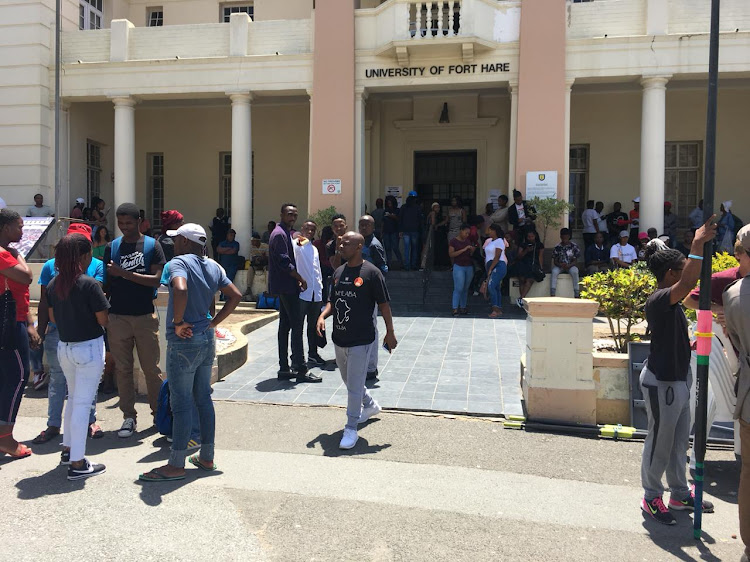 Registration at the University of Fort Hare in East London had to be called off on Tuesday