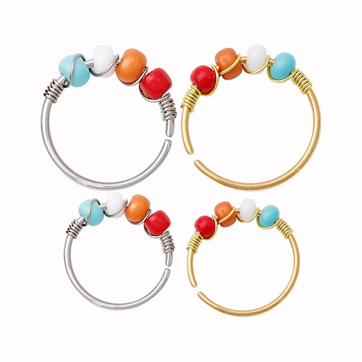 Title 2, Stainless Steel String Bead Nose Ring Body Pier...