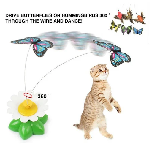 Rotating Electric Flying Colorful Interactive Dog Humming Rotating Training Toys Intelligence Funny Bird Auto T2y6