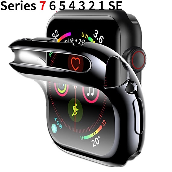 Ốp Silicone Bảo Vệ Mặt Đồng Hồ Thông Minh Apple Watch 45/44/42/41/40/38Mm Series 7 6 Se 5 4 3 T500