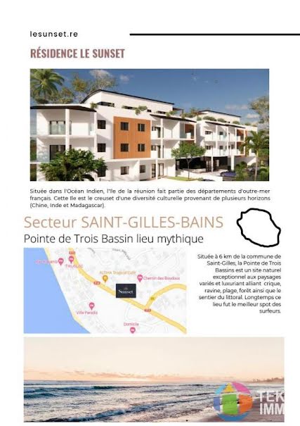 Vente appartement 3 pièces 70.91 m² à Les trois bassins (97426), 380 000 €