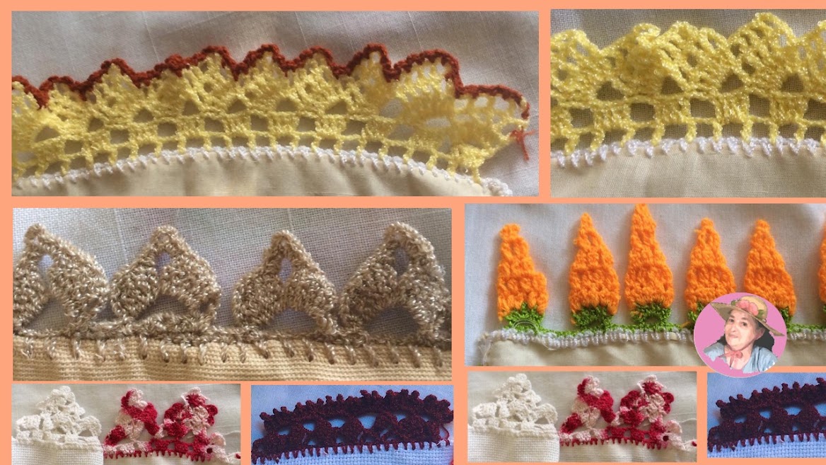 Bella muestras de orillas en crochet o Gancho 