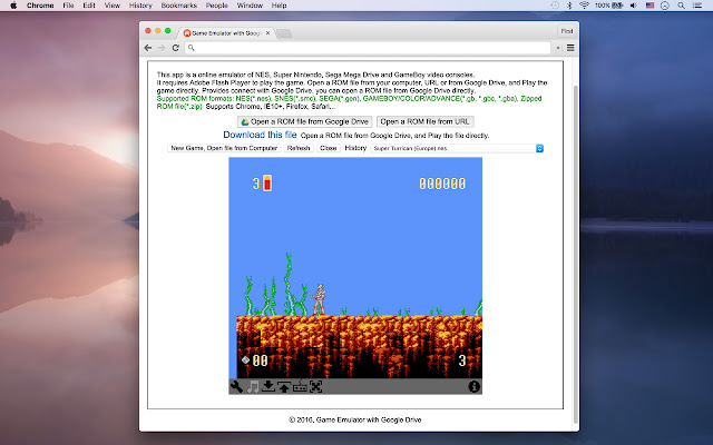 Game Emulator with Google Drive chrome extension