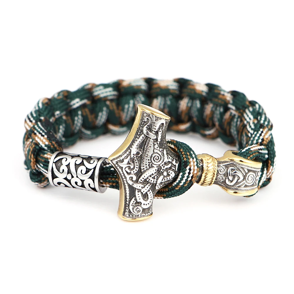 Title 7, Handgemaakte zwarte paracord armband van roestv...