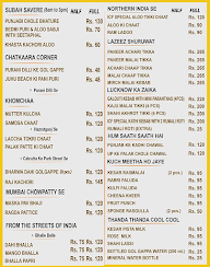 ICF- Indian Chaat Factory menu 1