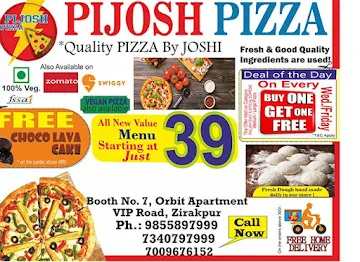 Pijosh Pizza menu 