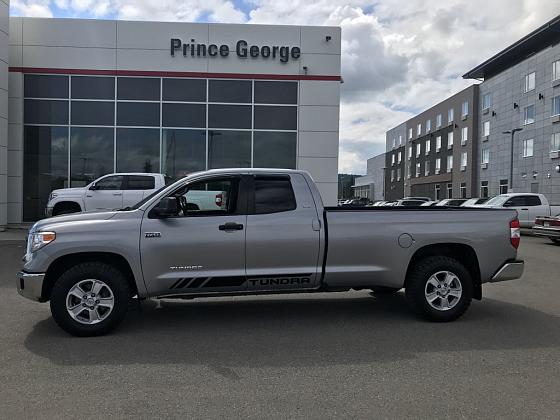 Silver Tundra SR5 Parked in front of Prince George Toyota